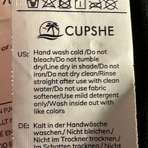 Cupshe Women 2PC Swimsuit S Black Textured Bikini Green Trim Halter Top Cheeky - Picture 6 of 8